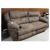 Microfiber electric sofa in espresso *small stain