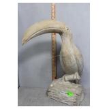Wood carved toucan 21.5" H
