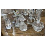 Five crystal perfume bottles - butterfly,