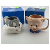 Applause Bugs Bunny & Porky Pig mugs with