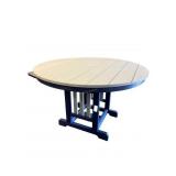 Amish Poly 48" round x 36" H dining table light gr