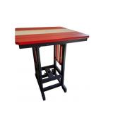 Amish Poly bar height 33" H square pub table red w
