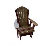 Amish Poly glider weatherwood on Tudor brown