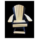 Amish Poly counter height swivel arm chair white o