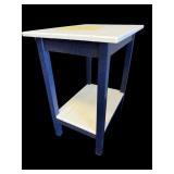 Amish Poly counter heigh end table white on patrio