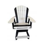 Amish Poly Counter height swivel chair white on bl