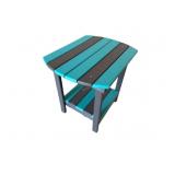 Amish Poly end table 21" x 17" x 22" aqua blue on