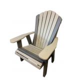 Amish Poly Adirondack chair light grey on dark gre