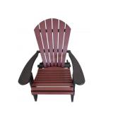 Amish Poly folding Adirondack chair cherry on blac