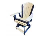 Amish Poly counter height swivel arm chair white o