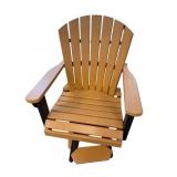Amish poly Counter height chair cedar on black