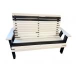Amish Poly roll back 48" W x 34" H bench black on
