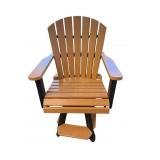 Amish poly Counter height chair cedar on black