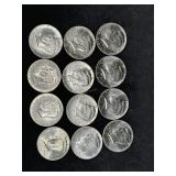 Twelve 2024 NFC Kennedy Half Dollars