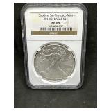 NGC Graded 2013-S Eagle Silver Dollar MS 69