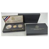 US Mount Rushmore Anniversary 3-Coin Set w/ $5 Gol