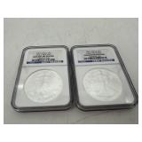 2x$ - Two 2007 NGC GEM Uncirculated American Eagle