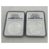 2x$ - Two 2007 NGC GEM Uncirculated American Eagle