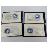 Four 1971 Eisenhower Uncirculated Silver Dollar