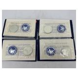 Four 1971 Eisenhower Uncirculated Silver Dollar