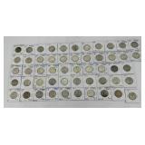 Fifty-Two US Jefferson Silver War Nickels: 1942-P,