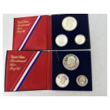 Two US Bicentennial Silver Proof Set 3-coin set in