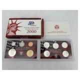 2000 US Mint Silver Proof Set