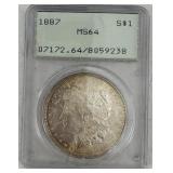 1887 PCGS Graded MS64 Morgan Silver Dollar