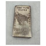 Ten Troy Ounces of .999 Fine Silver Bar with Ameri
