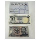 1996 26th Atlanta Olimpic Coin & Two Foreign Curre