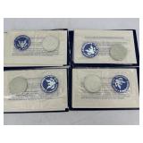 Four 1971 Eisenhower Uncirculated Silver Dollar