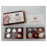 2001 US Mint Silver Proof Set