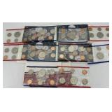 Five Uncirculated US Mint Coin Sets: 1987, (4)1989