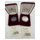 Two 1991 Commemorative Bicentennial Silver Dollars