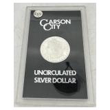 1884- Carson City Uncirculated Silver Dollar - Sla