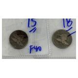 1957 & 1958 Flying Eagle Cents in sleeves
