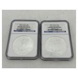 2x$ - Two 2007 NGC GEM Uncirculated American Eagle