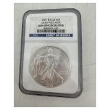 2007 NGC GEM Uncirculated American Eagle Silver Do