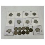 Unique US Nickel Grouping: (9) Jefferson Silver Wa
