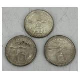Three 1979 Mexican Sterling Silver Rounds - one tr