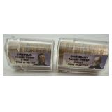 Two SEALED Rolls of US $1 Presidential Coin ANACS