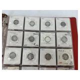 Four Barber Dimes, Nine Mercury Dimes, Forty Silve