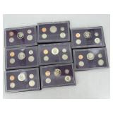 Eight US Mint Proof Sets: (2) 1984, (3) 1985, 1986