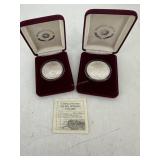 Two 1991 Commemorative Bicentennial Silver Dollars
