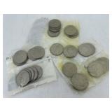 Thirty-One Eisenhower Dollar Coins: (14)1971, (6)1