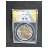 1883-O Graded Morgan Silver Dollar ANACS MS63