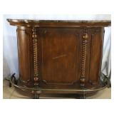 Marbletop Bar with Four cup racks, twelve liquor b