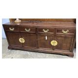 MCM Server with ornate gilt hardware, carved foote