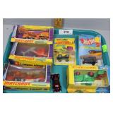 Seven Matchbox/Hot Wheel Cars 6 in original packag