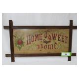 Home Sweet Home framed needlepoint - 24" x 14"